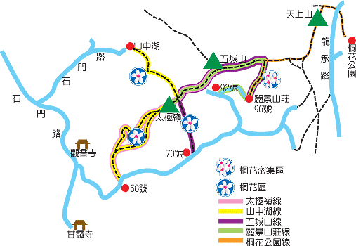 太極嶺五城山系列步道路線