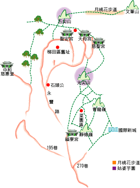 廷寮山林公園景觀地圖